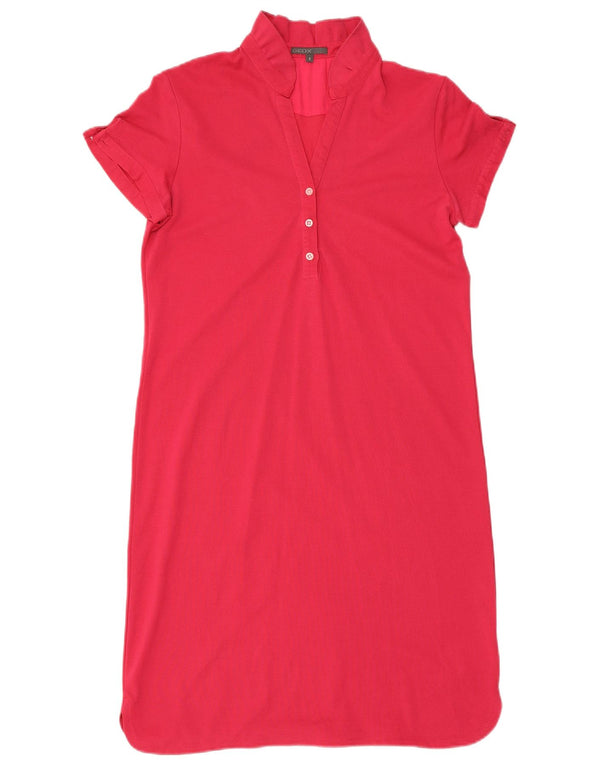 Geox Womens Shift Dress UK 10 Small Pink Cotton