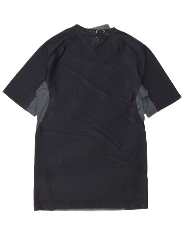 Under Armour Mens Compression T-Shirt Top 2XL Grey Colourblock Polyester