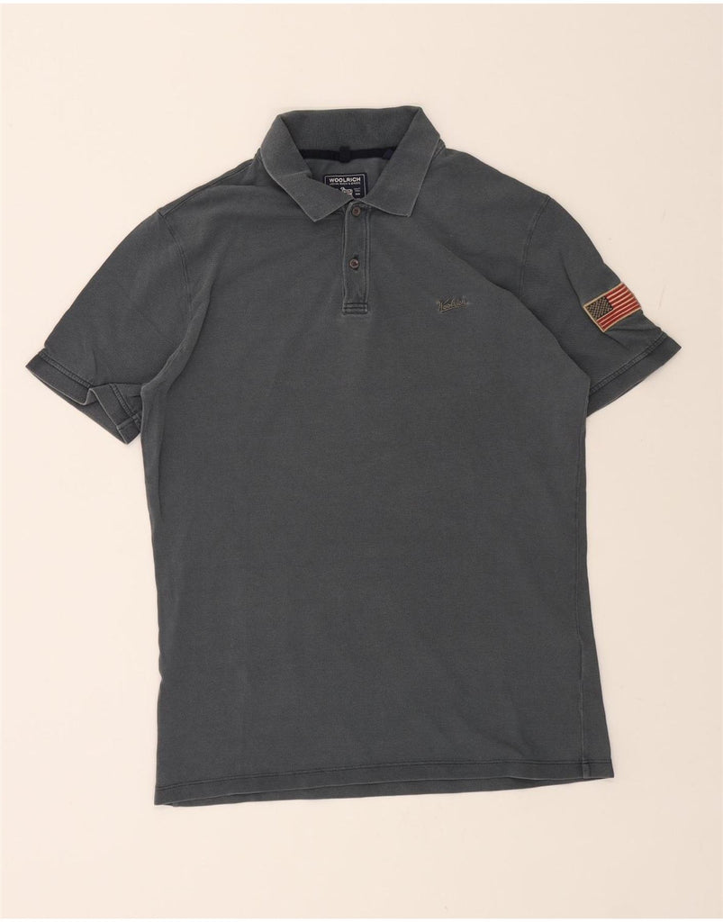 WOOLRICH Mens Polo Shirt Large Grey Cotton Vintage Woolrich and Second-Hand Woolrich from Messina Hembry 