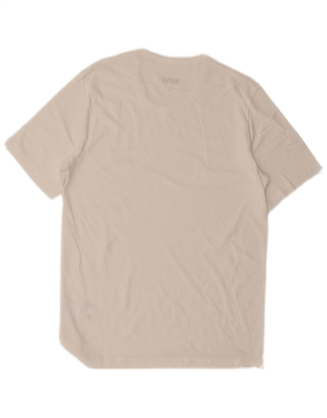 HUGO BOSS Mens T-Shirt Top Medium White Cotton