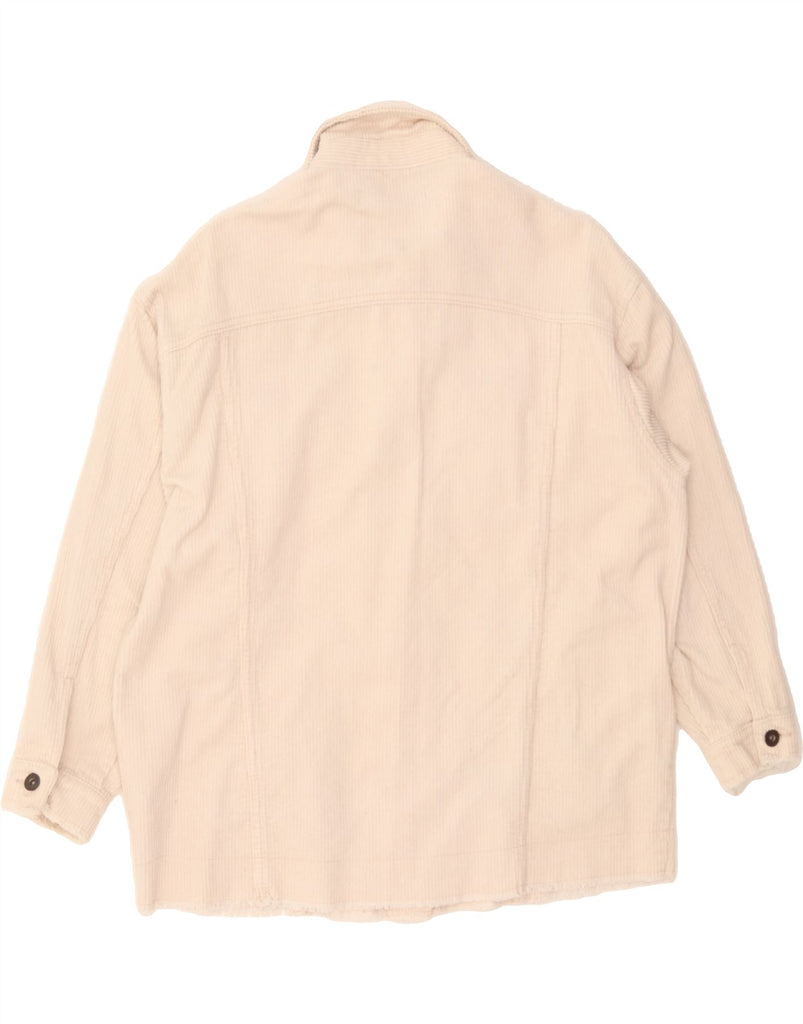 ZARA Womens Oversized Corduroy Jacket UK 6 XS Beige Cotton Vintage Zara and Second-Hand Zara from Messina Hembry 