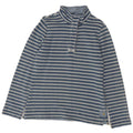 JOULES Womens Button Neck Sweatshirt Jumper UK 12 Medium  Blue Striped