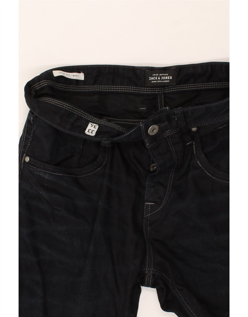 JACK & JONES Mens Boxy Loose Fit Straight Jeans W33 L34 Navy Blue | Vintage Jack & Jones | Thrift | Second-Hand Jack & Jones | Used Clothing | Messina Hembry 
