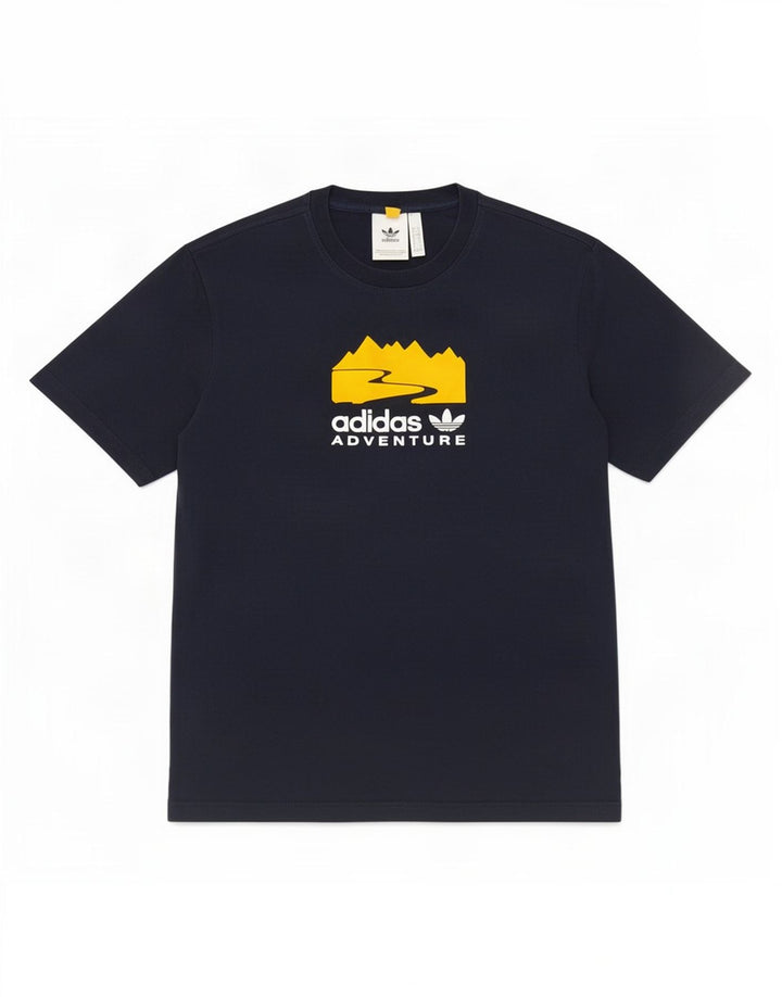 Adidas Mens Graphic T-Shirt Top Small Navy Blue
