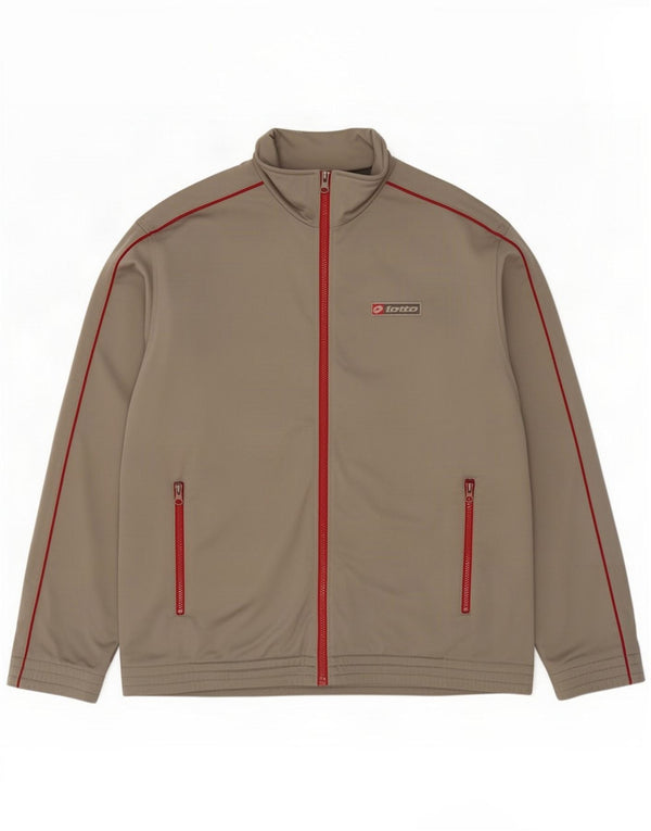 Lotto Mens Tracksuit Top Jacket Large Grey