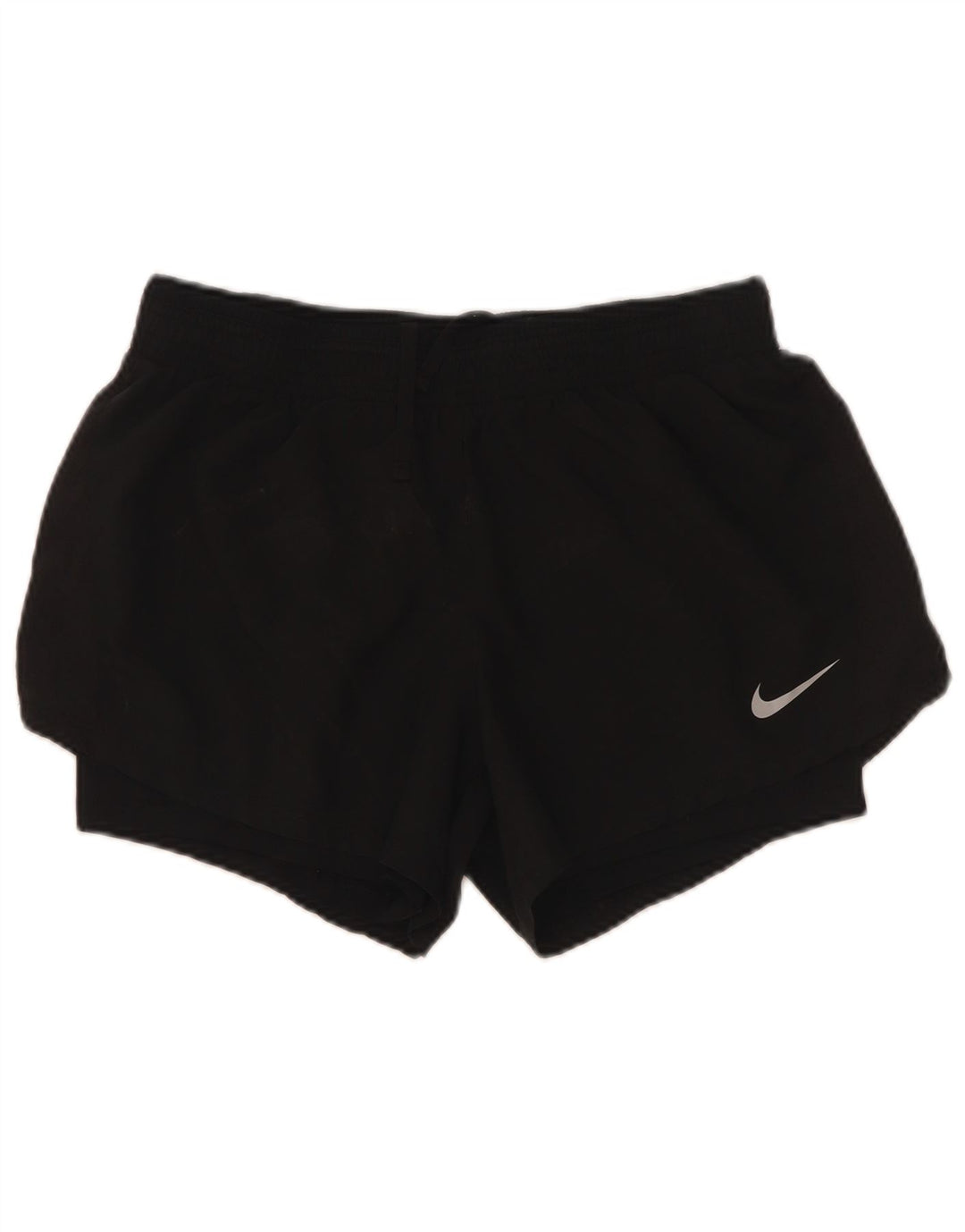 Nike Womens Sport Shorts UK 12 Medium Black Polyester