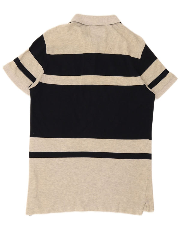 Woolrich Mens Polo Shirt Medium Grey Colourblock Cotton