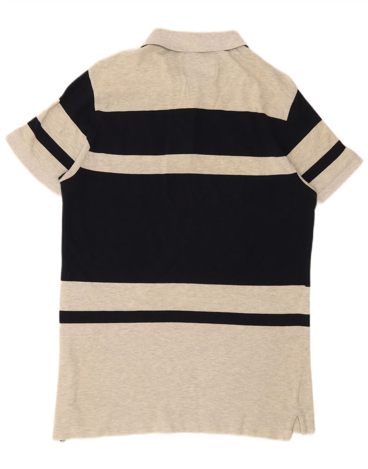 Woolrich Mens Polo Shirt Medium Grey Colourblock Cotton