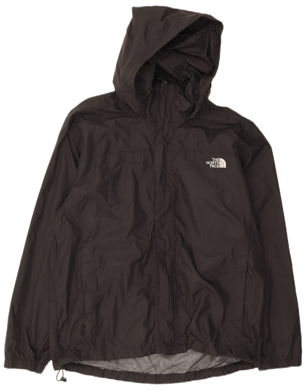 The North Face Mens Hooded Rain Jacket UK 40 Large Black Nylon