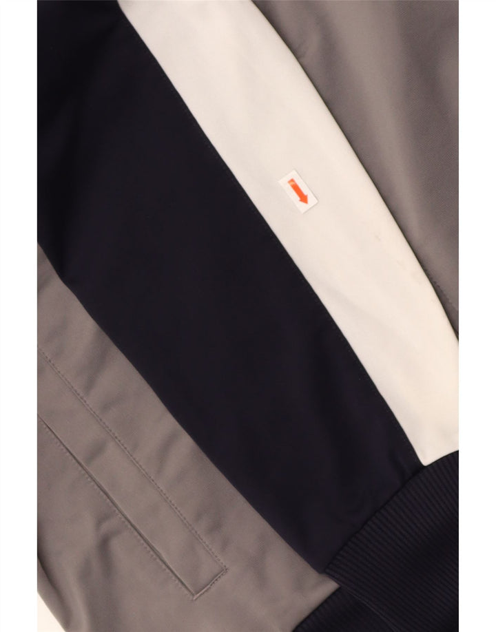 PUMA Mens Tracksuit Top Jacket Medium Grey Colourblock Polyester