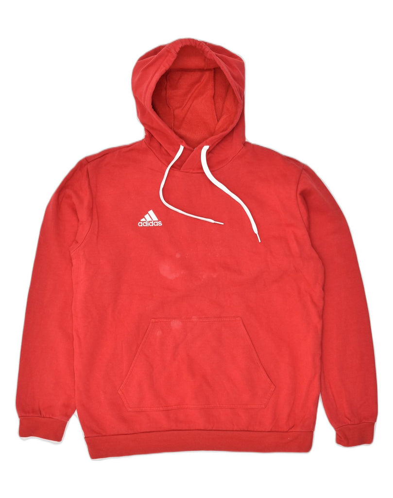 ADIDAS Mens Graphic Hoodie Jumper Medium Red Cotton | Vintage Adidas | Thrift | Second-Hand Adidas | Used Clothing | Messina Hembry 