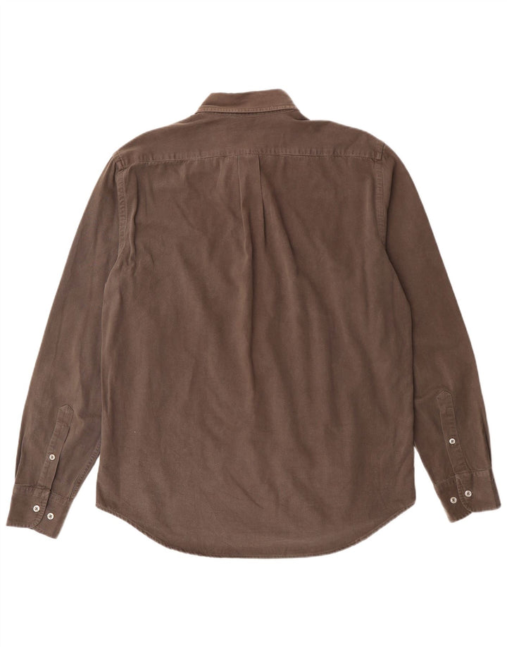 Marlboro Classics Mens Regular Fit Shirt XL Brown Cotton