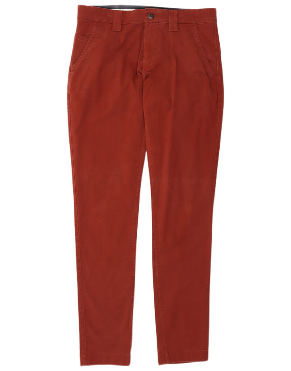 Tommy Hilfiger Mens Slim Chino Trousers W32 L34 Red Cotton
