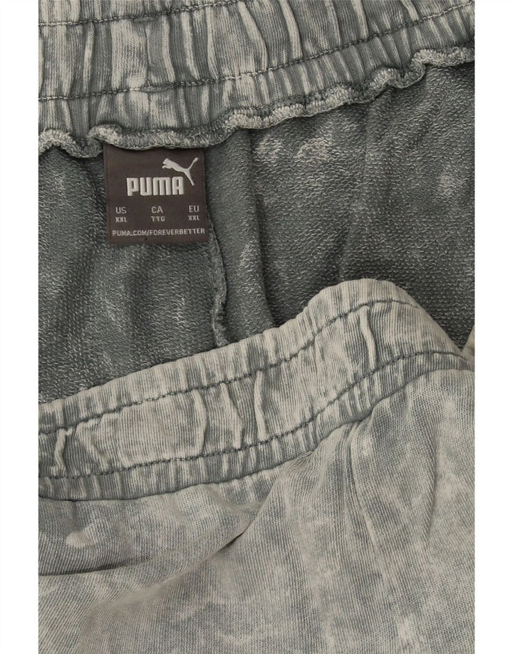 Puma Mens Sport Shorts 2XL  Grey Tie Dye Cotton