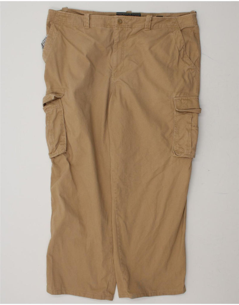 IZOD Mens Straight Cargo Trousers W40 L30 Beige Cotton Vintage Izod and Second-Hand Izod from Messina Hembry 