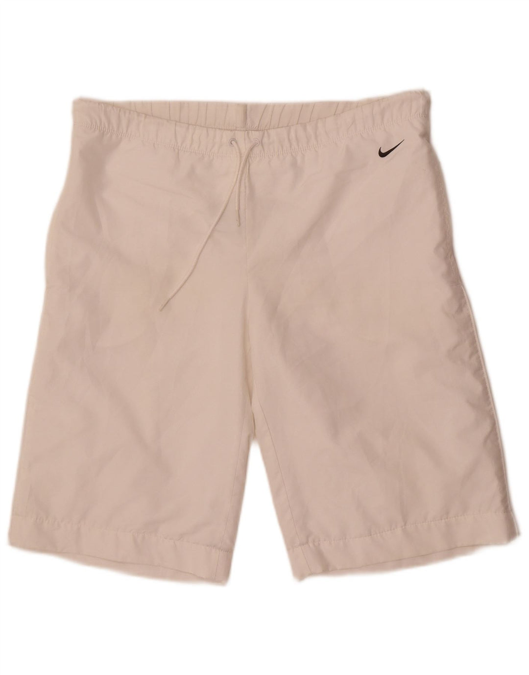 Nike Womens Sport Shorts UK 14/16 Large  White Polyester