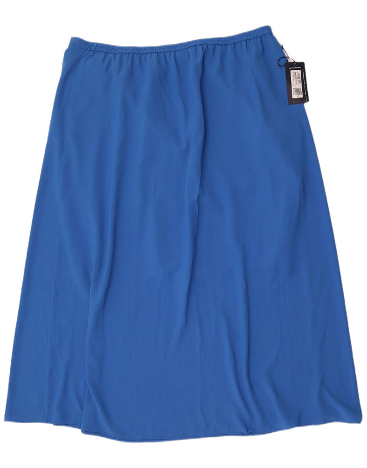 Marks & Spencer Womens A-Line Skirt UK 20 2XL W40  Blue Polyester