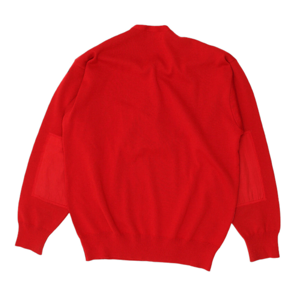 Paul & Shark Mens Red Half Button Knit Jumper | Vintage Designer Sweater VTG | Vintage Messina Hembry | Thrift | Second-Hand Messina Hembry | Used Clothing | Messina Hembry 