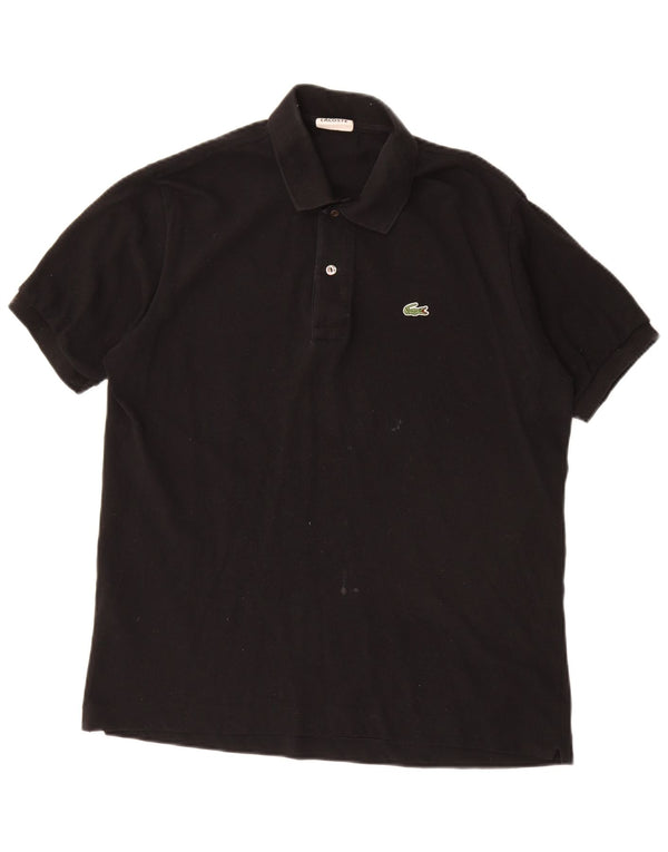 Lacoste Mens Polo Shirt Size 5 Large Black Cotton