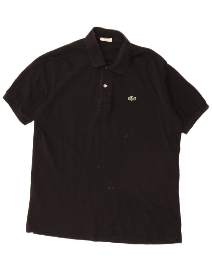 Lacoste Mens Polo Shirt Size 5 Large Black Cotton