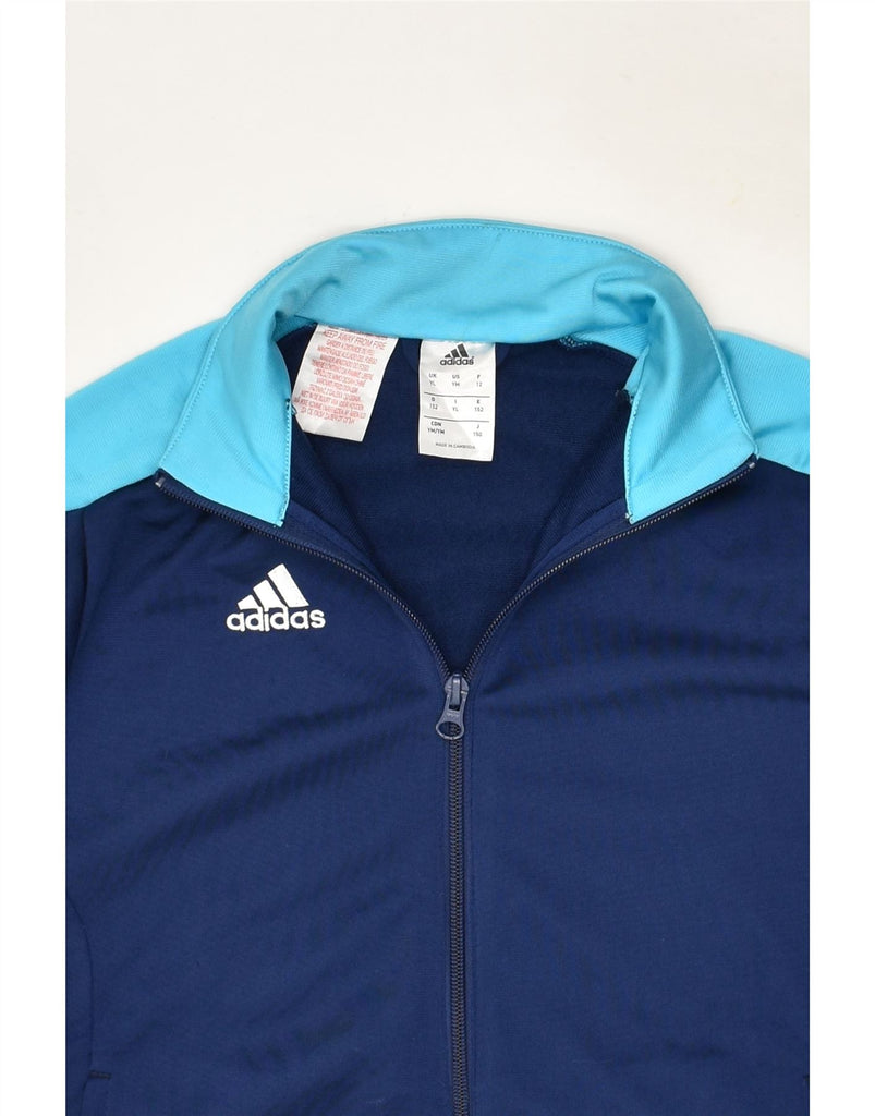 ADIDAS Boys Graphic Tracksuit Top Jacket 11-12 Years Large Blue | Vintage Adidas | Thrift | Second-Hand Adidas | Used Clothing | Messina Hembry 