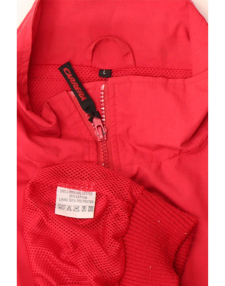Carrera Mens Graphic Bomber Jacket UK 40 Large Red Polyester