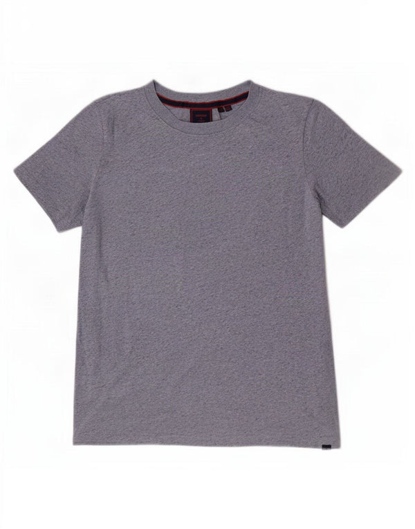 Superdry Womens Oversized T-Shirt Top UK 10 Small Blue Flecked Cotton