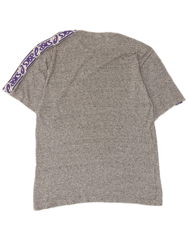 Asics Mens Graphic T-Shirt Top Small Grey Flecked Cotton