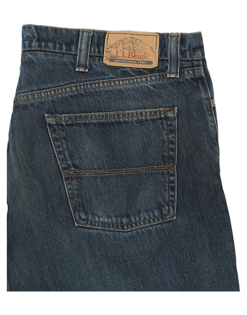 L.L.BEAN Mens Standard Fit Straight Jeans W38 L30 Navy Blue Cotton | Vintage L.L.Bean | Thrift | Second-Hand L.L.Bean | Used Clothing | Messina Hembry 