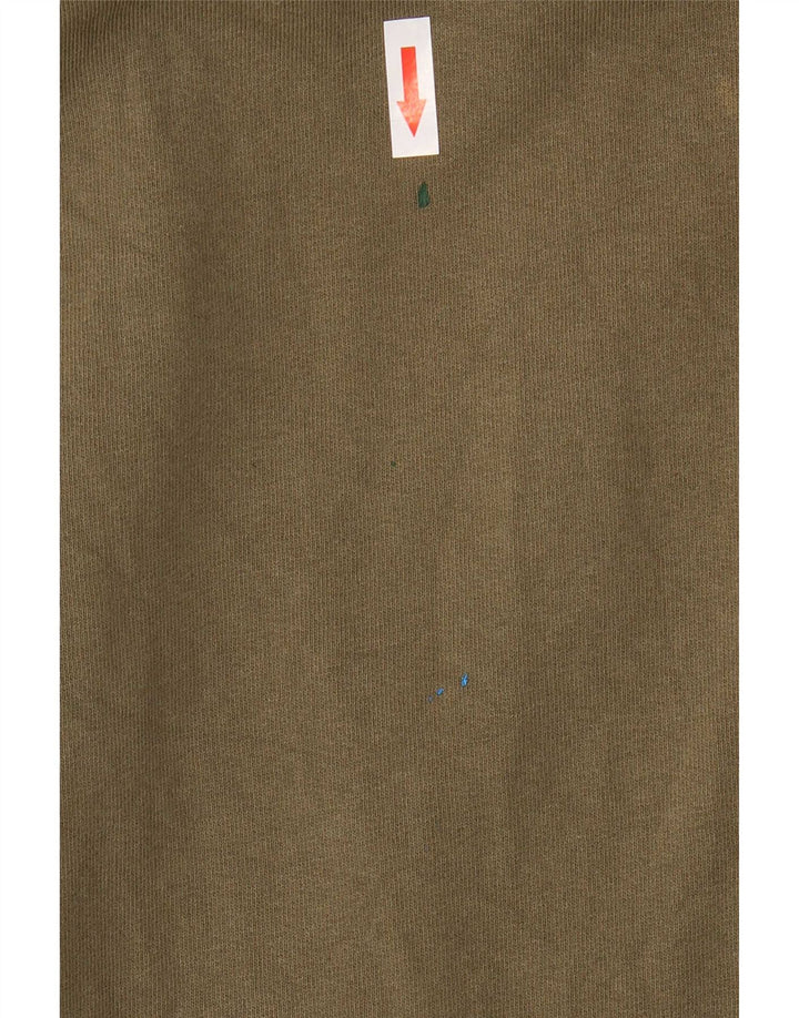 Vans Womens Graphic Sweatshirt Jumper UK 16 Large Khaki Cotton