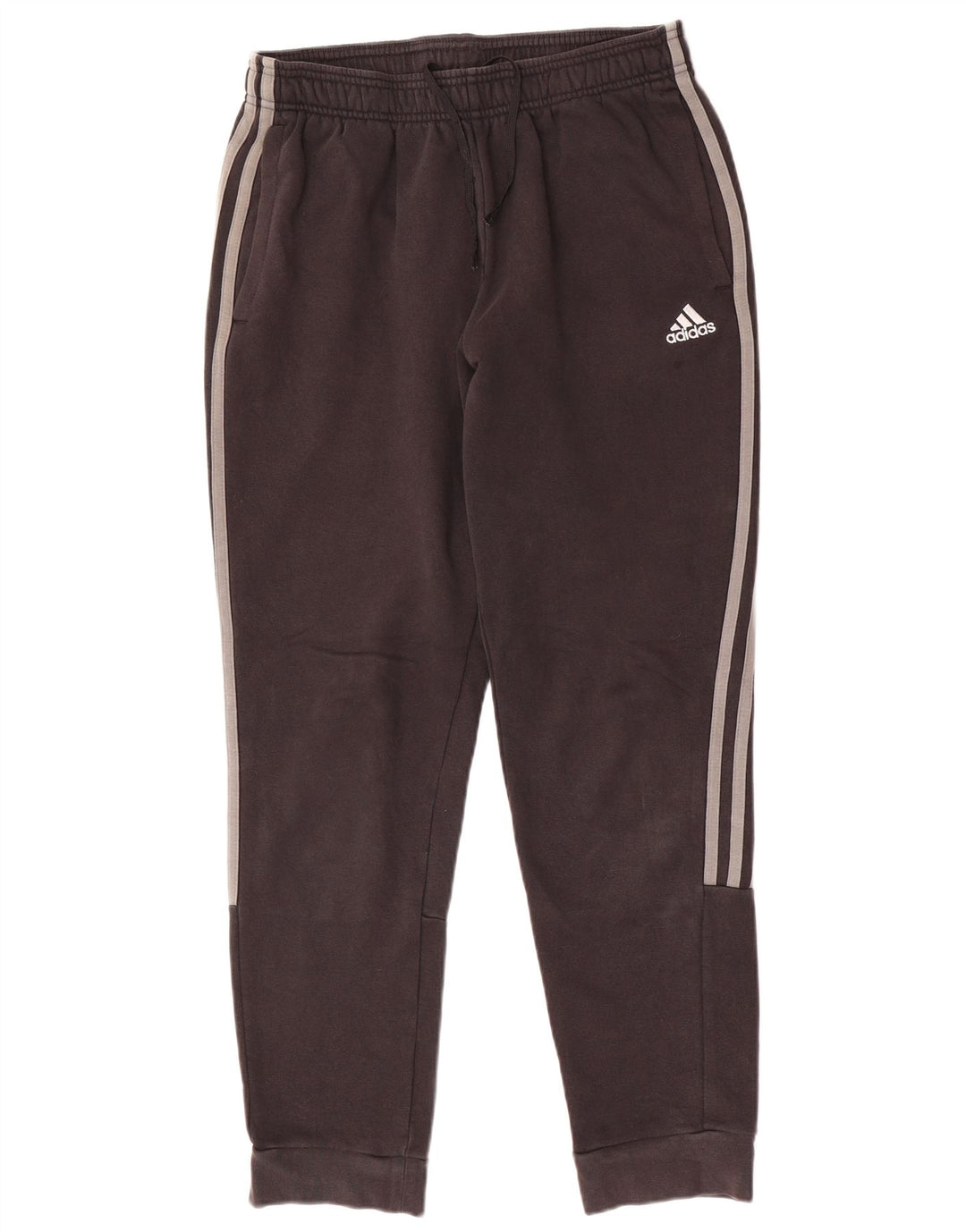 ADIDAS Womens Tracksuit Trousers Joggers UK 12 Medium  Black Cotton