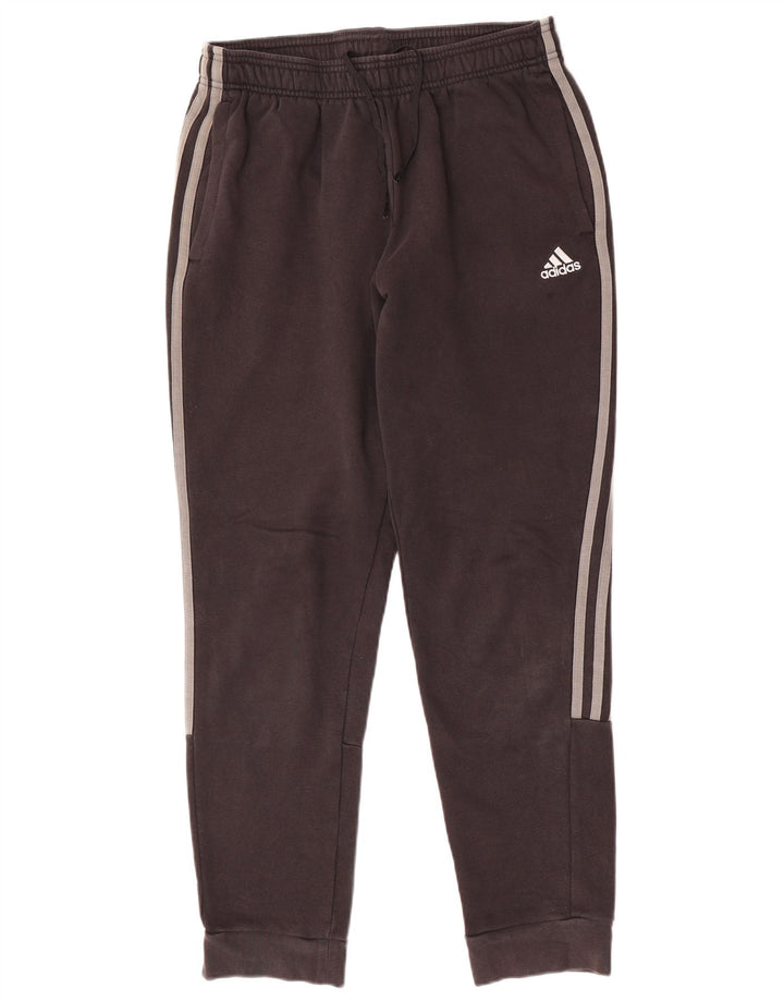 ADIDAS Womens Tracksuit Trousers Joggers UK 12 Medium  Black Cotton