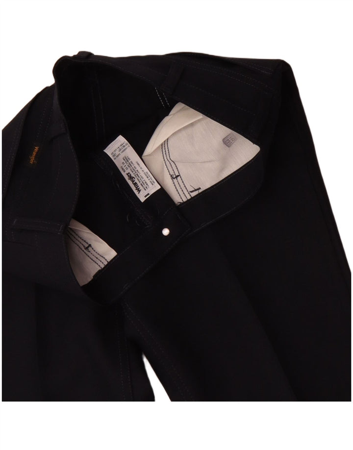 Wrangler Mens Straight Casual Trousers W33 L29 Navy Blue Polyester
