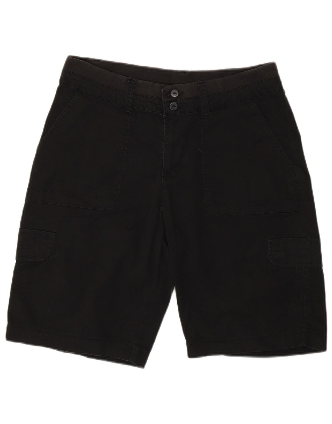 Lee Womens Relaxed Fit Cargo Shorts US 6 Medium W28  Black Cotton