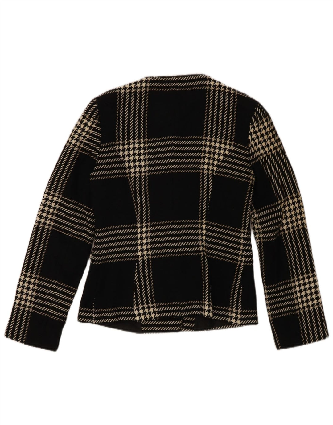 ANDREA MARE Womens 4 Button Blazer Jacket IT 42 Medium Black Check Wool