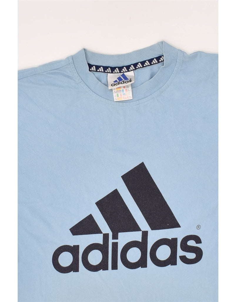 ADIDAS Mens Graphic T-Shirt Top UK 34/36 Small Blue Cotton | Vintage Adidas | Thrift | Second-Hand Adidas | Used Clothing | Messina Hembry 