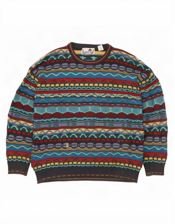 Florence Tricot Mens Crew Neck Jumper Sweater Medium Multicoloured