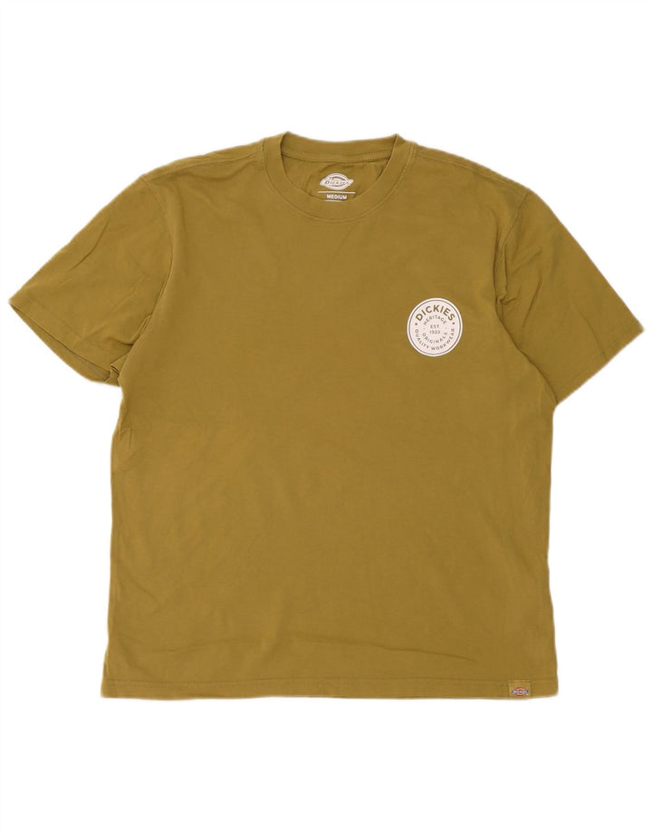 Dickies Mens Graphic T-Shirt Top Medium Khaki Cotton