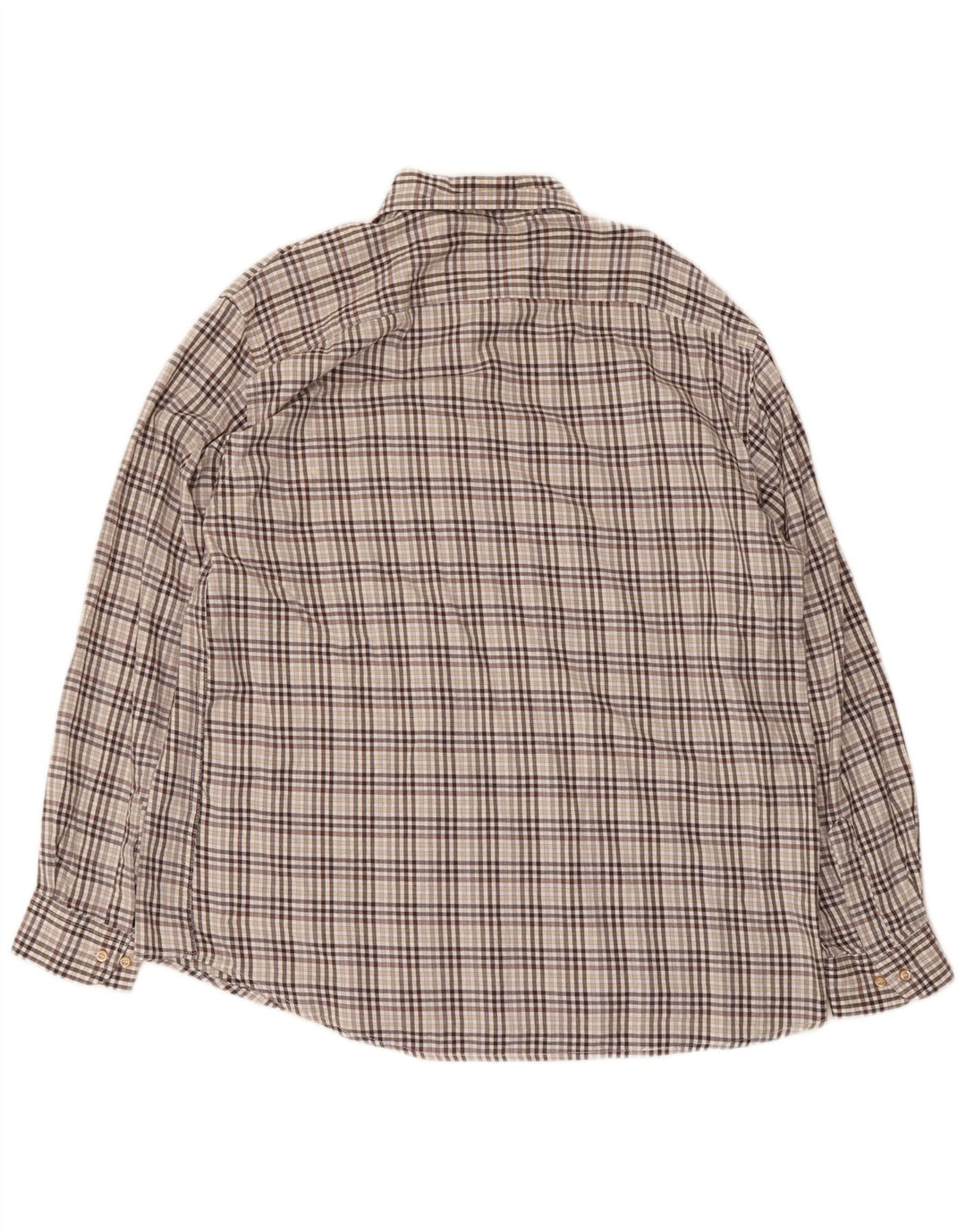 European Project Mens Regular Fit Shirt XL Brown Check Cotton
