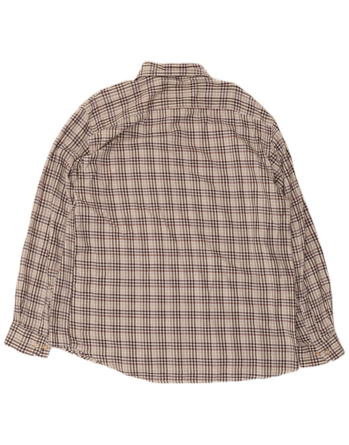 European Project Mens Regular Fit Shirt XL Brown Check Cotton