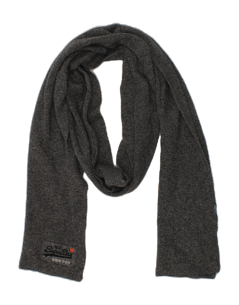 SUPERDRY Mens Rectangle Scarf One Size Grey Cotton | Vintage Superdry | Thrift | Second-Hand Superdry | Used Clothing | Messina Hembry 