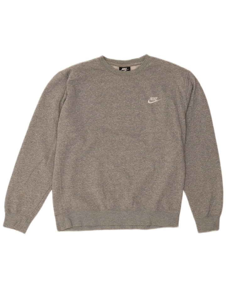 NIKE Mens Sweatshirt Jumper Medium Grey Cotton