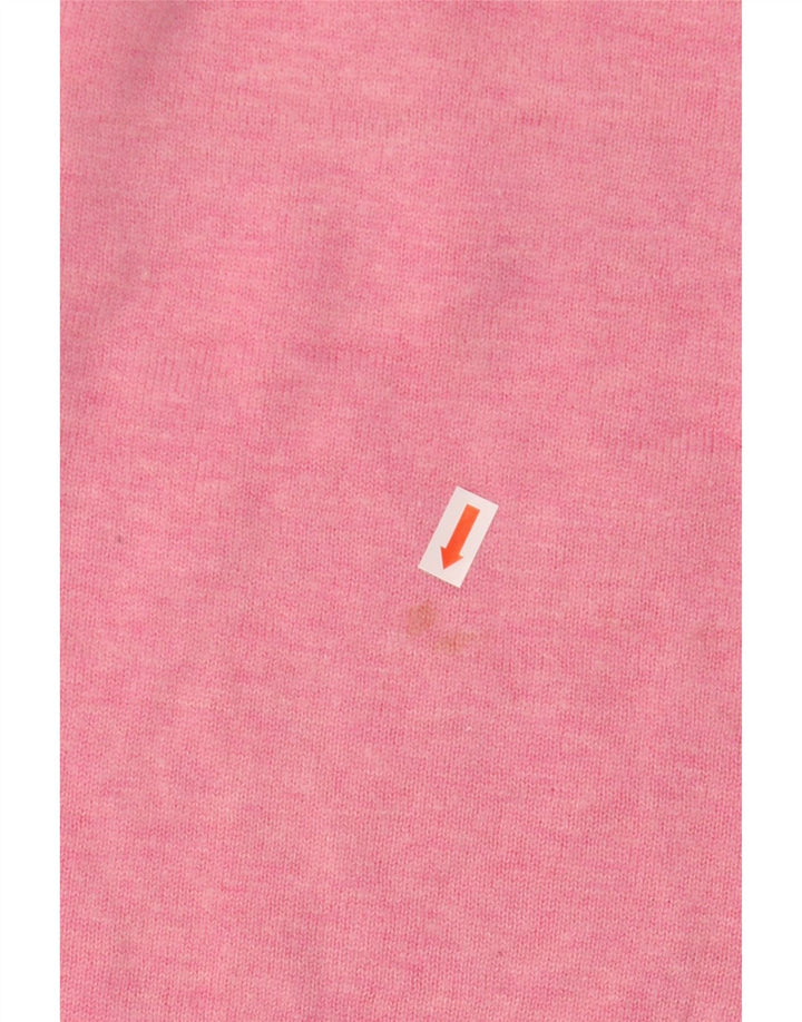 Joules Womens Oversized Crew Neck Jumper Sweater UK 14 Large Pink Polyamide