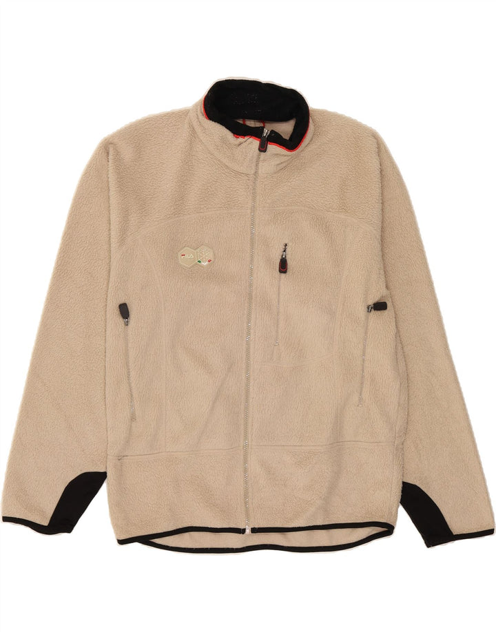 FILA Mens Fleece Jacket UK 40 Large Beige Polyester Vintage Fila and Second-Hand Fila from Messina Hembry 