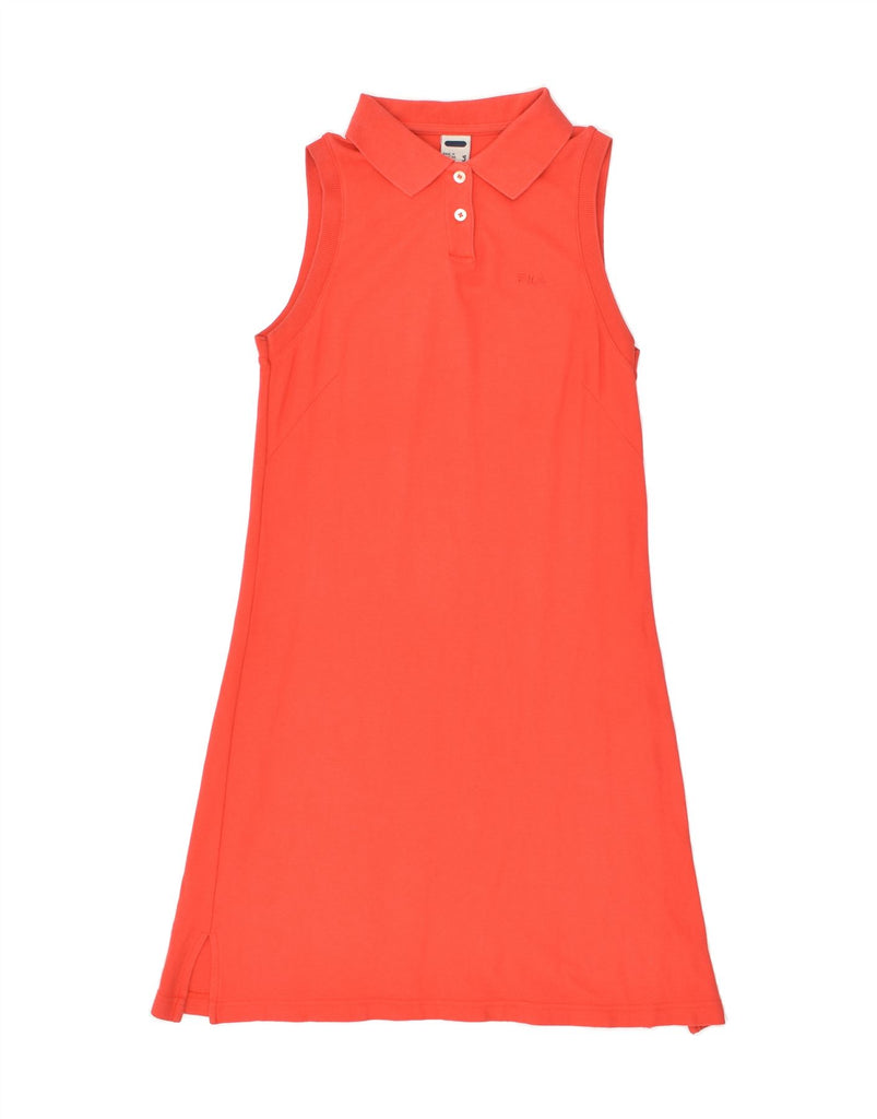 FILA Womens Sleeveless Polo Dress UK 12 Medium Orange | Vintage Fila | Thrift | Second-Hand Fila | Used Clothing | Messina Hembry 