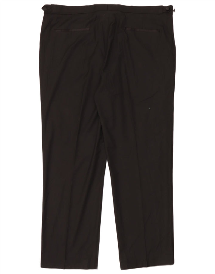 Marks & Spencer Mens Regular Fit Suit Trousers W40 L29 Black Polyester