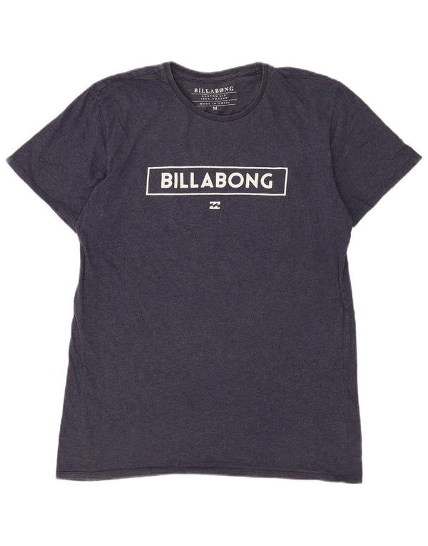 Billabong Mens Custom Fit Graphic T-Shirt Top Medium Navy Blue Cotton