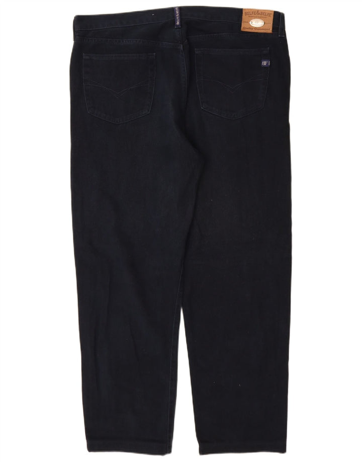 Belfe & Belfe Mens Straight Jeans W40 L30 Navy Blue Cotton