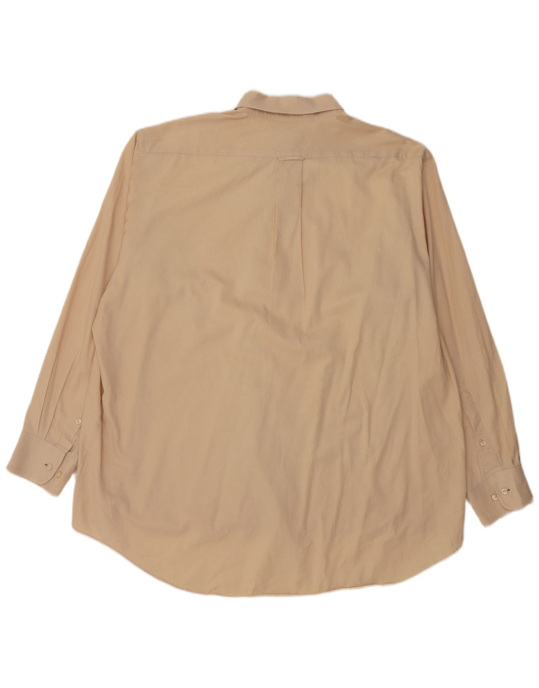 Izod Mens Regular Fit Shirt Size 18 2XL Beige Cotton