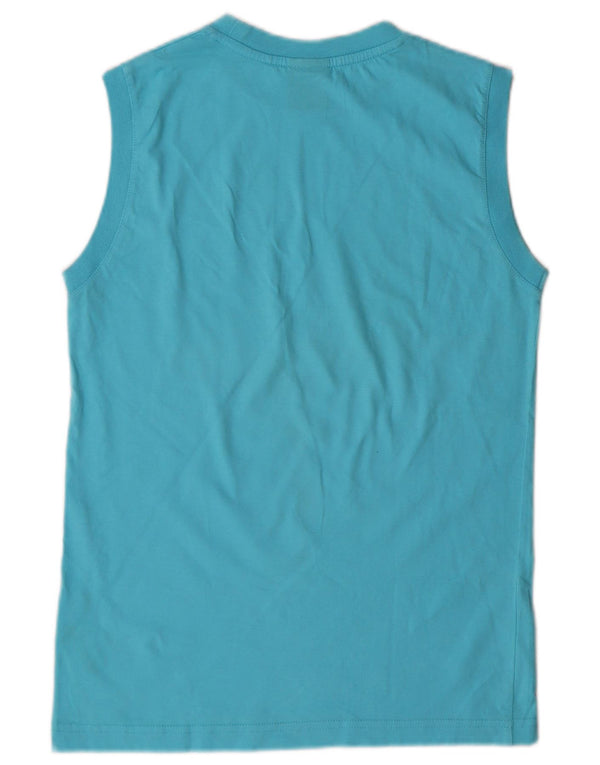 NIKE Boys Vest Top 13-14 Years Large  Blue Cotton